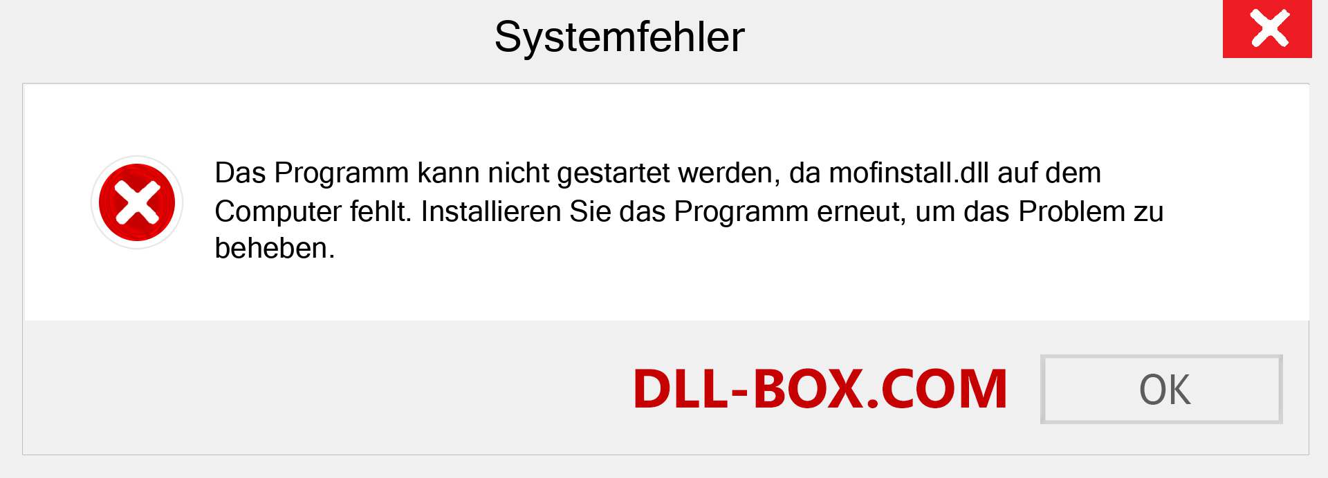 mofinstall.dll-Datei fehlt?. Download für Windows 7, 8, 10 - Fix mofinstall dll Missing Error unter Windows, Fotos, Bildern