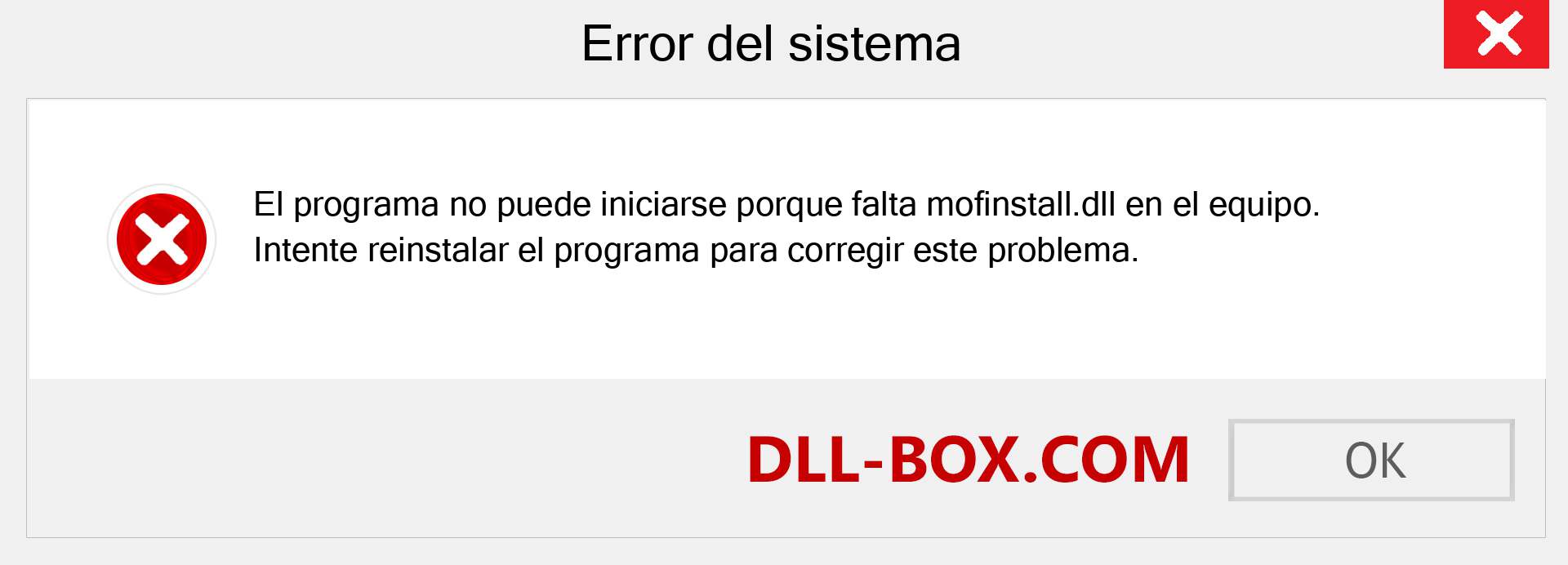 ¿Falta el archivo mofinstall.dll ?. Descargar para Windows 7, 8, 10 - Corregir mofinstall dll Missing Error en Windows, fotos, imágenes