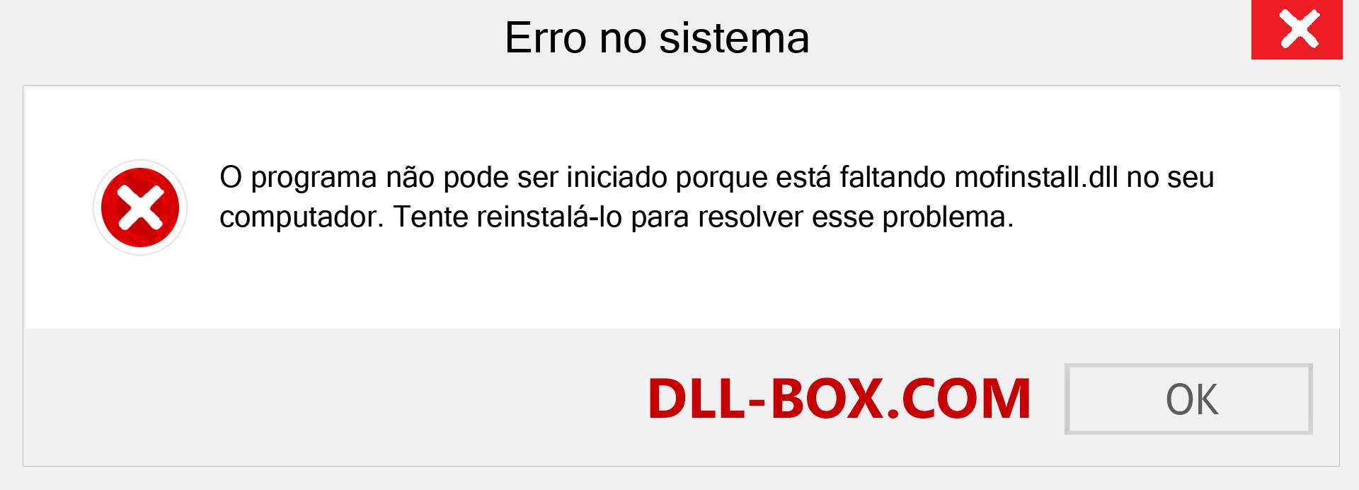 Arquivo mofinstall.dll ausente ?. Download para Windows 7, 8, 10 - Correção de erro ausente mofinstall dll no Windows, fotos, imagens